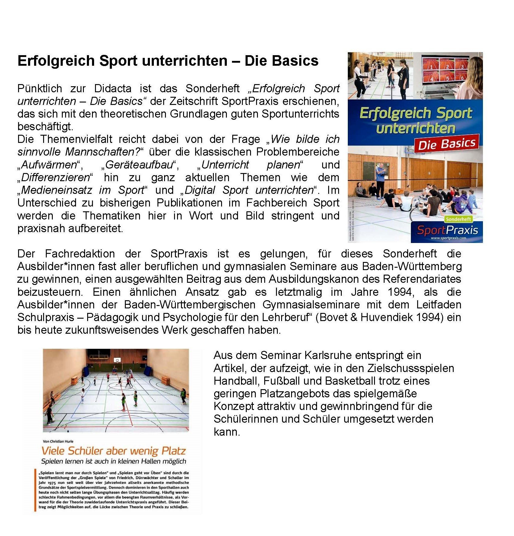 Erfolgreich Sport unterrichten